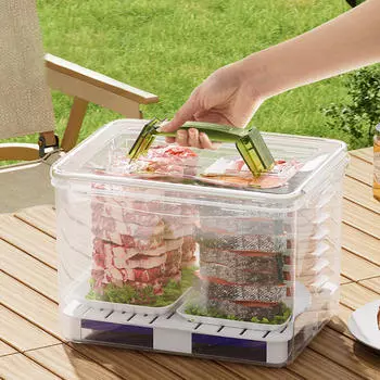 Контейнер для хранения квашеной капусты Kimchi, ящик для хранения продуктов питания, герметичные контейнеры для приготовления еды 10,5 л для салата