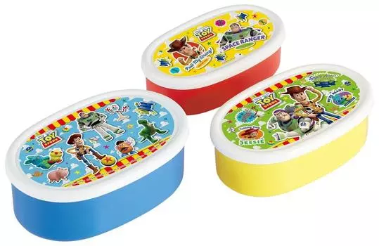 Контейнер для хранения ланч-боксов Skater Antibacterial, набор из 3 шт. Disney Toy Story 22 Boys, сделано в Японии SRS3SAG-A