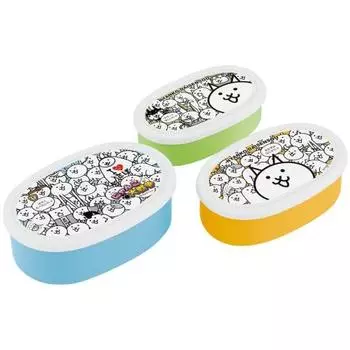 Контейнер для хранения ланч-боксов Skater Antibacterial из 3 штук Cat Wars, сделано в Японии SRS3SAG-A