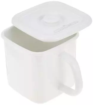 Контейнер для хранения Nodahoro эмалированный термостойкий с ручкой квадратный прямоугольный размер L с герметичной крышкой белая серия сделано в Японии MSM-12K белый