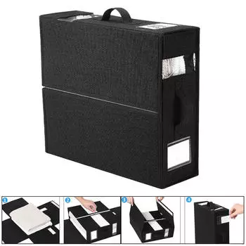 Контейнер для хранения под кроватью, ящик под кроватью с отверстием для этикетки, прочный