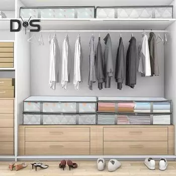 Контейнер для хранения под кроватью, застежка-молния, прозрачный дизайн, большая вместимость, пылезащитный ящик для хранения подушек, одеял и одежды 2pcs