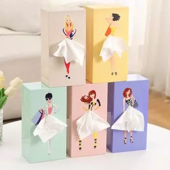 Контейнер для хранения полотенец для лица, ящик для хранения большой емкости, пылезащитный настольный/настенный ящик для хранения салфеток, диспенсер для бумаги, украшение абрикосовый