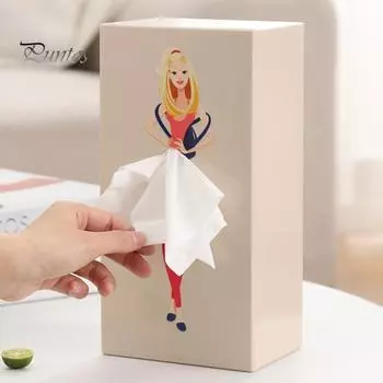 Контейнер для хранения полотенец для лица, ящик для хранения большой емкости, пылезащитный настольный/настенный ящик для хранения салфеток, диспенсер для бумаги, украшение жёлтый