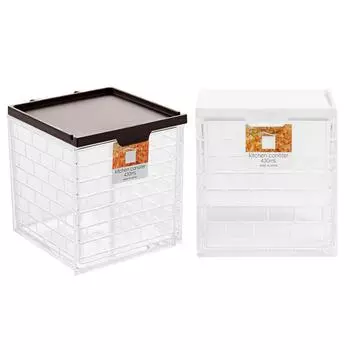 Контейнер для хранения приправ INOMATA (430ml) Банка коричневая/белая коричневый