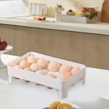 Контейнер для хранения яиц. Вмещает 15 яиц. Практичный многоразовый держатель для