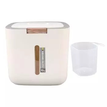 Контейнер для хранения риса емкостью 22,0 фунта, пищевой полипропилен, утолщенный, герметичный, для хранения зерна, бочка с L