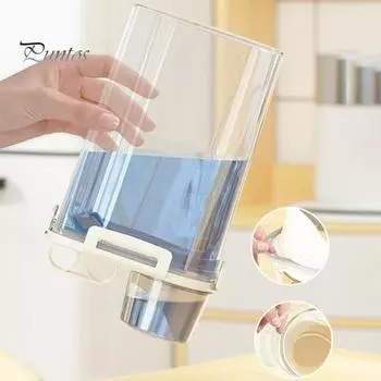 Контейнер для хранения риса, герметичная банка, пищевой, без содержания бисфенола А, конструкция ручки, пыленепроницаемый прозрачный контейнер для хлопьев, контейнер для муки S