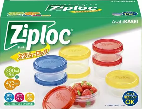Контейнер для хранения с винтовым замком Ziploc, коробка ассорти, 8 предметов