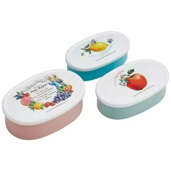 Контейнер для хранения Skater Bento Box Seal, набор из 3 контейнеров объемом 860 мл, кролик Питер, сделано в Японии SRS3SAG-A