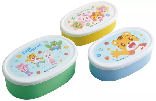 Контейнер для хранения Skater Lunch Box Seal Container Set of 3 Shimajiro 23 Made in Japan 860ml SRS3SAG-A