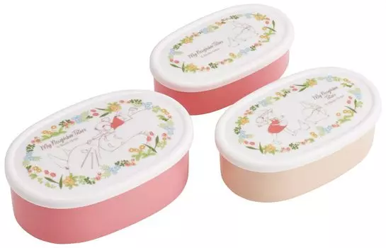 Контейнер для хранения Skater Lunch Box Seal Container Set of 3 My Neighbor Totoro Mei and Me Made in Japan 860ml SRS3SAG-A