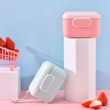 Контейнер для хранения сухого молока, герметичный контейнер для хранения продуктов питания, портативный, влагостойкий 12*8.5cm розовый