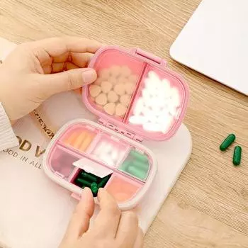 Контейнер для хранения таблеток, большая вместимость, пыленепроницаемый компактный размер, портативный органайзер для таблеток и планшетов B зелёный