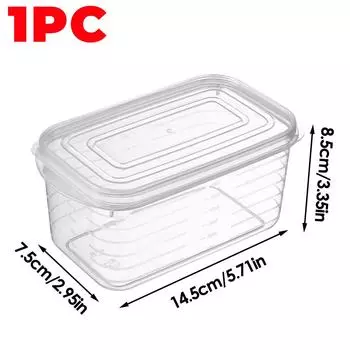 Контейнер для хранения в холодильнике Замораживание Овощи Фрукты Органайзер для холодильника Заморозка Мясо Коробка для сохранения свежести с крышкой для кухонного хранения