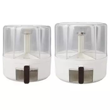 Контейнер для хранения зерна вращающийся герметичный полипропиленовый большой емкости влагостойкий японский стиль дозатор хлопьев L 10kg / 22lb