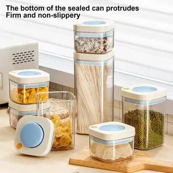 Контейнер для хранения зерновых. Герметичная герметичная банка для хранения. Пищевой класс. Не содержит бисфенола А. Конструкция с широким горлышком. Штабелируемый нескользящий многоразовый органайзер для кладовой с крышкой. 1800ml синий