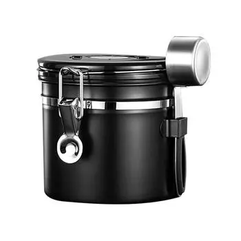 Контейнер для кофейных зерен 40/50/60 унций, органайзер для кофейных зерен из нержавеющей стали 304, клапаны для выпуска CO2 для муки, хлопьев, сахара white 1200ML