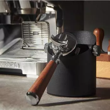 Контейнер для кофейных зерен Coffee Knock Box из нержавеющей стали с амортизацией, контейнер для кофейных зерен Barista с нескользящим основанием, аксессуары