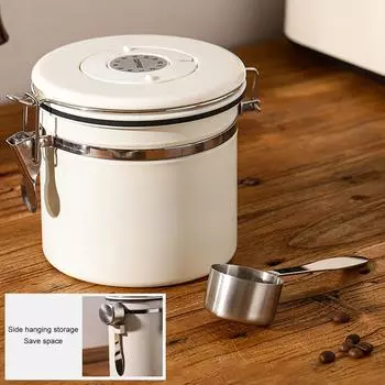 Контейнер для кофейных зерен Ultimates, многофункциональный контейнер для хранения продуктов, кофейного чая 1.2L серебряный