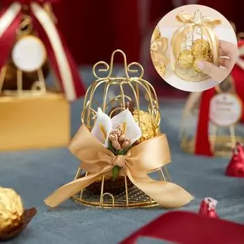 Контейнер для конфет, устойчивый к ржавчине, украшение для вечеринки, лента с бантом, большая вместительная коробка для конфет, новинка, подарок, гладкая поверхность B розы красного