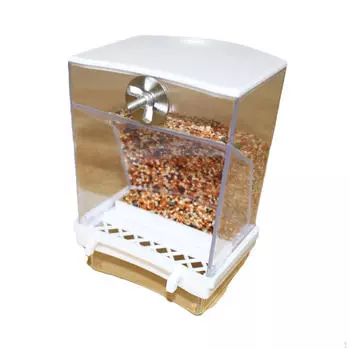 Контейнер для корма для семян, Кормушка для клеток для птиц, Прозрачные аксессуары для птиц, Автоматический, Контейнер для корма для
