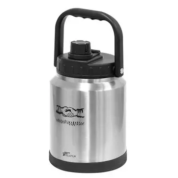 Контейнер для льда FIELDOOR, кувшин для льда, бутылка для льда, кувшин для воды, небольшой контейнер для льда для кемпинга, бутылка для воды с холодной изоляцией, широкое горлышко, большая емкость серебряный