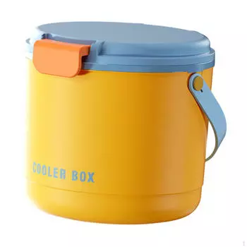 Контейнер для льда, переносной контейнер для хранения вещей для ресторанных вечеринок, летних каникул Orange Blue
