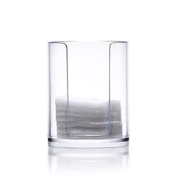 Контейнер для макияжа Прозрачный прочный пластиковый держатель для шариковой подушечки для ватного тампона для ванной комнаты чистый