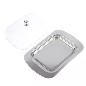 Контейнер для масленки, лоток для хранения сыра и хлеба с прозрачной крышкой