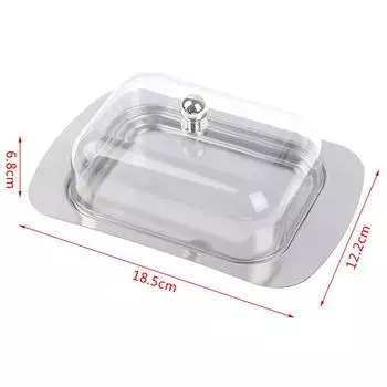 Контейнер для масленки, лоток для хранения сыра и хлеба с прозрачной крышкой