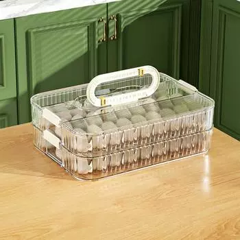 Контейнер для мяса для холодильника, двухслойный контейнер для мяса для обеда, контейнер для хранения, съемный холодильник, контейнер для мяса One Size белый