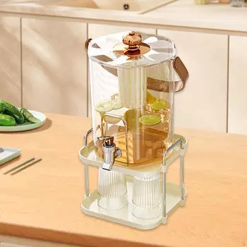 Контейнер для напитков 5 л с краном, идеально подходит для фруктового чая и лимонада розового золота