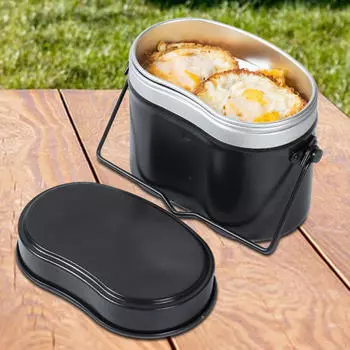 Контейнер для обеда из алюминиевого сплава, ланч-бокс для микроволновой печи с зажимом, контейнер для еды для пикника, переноска