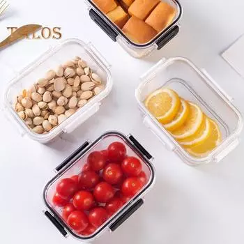 Контейнер для обеда Штабелируемый герметичный видимый практичный школьник для школьников Bento Box Контейнер для еды для дома белый