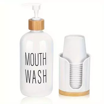 Контейнер для ополаскивателя полости рта с подстаканником для гостевой ванной комнаты, туалета, шкафа, стойки