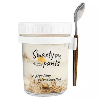 Контейнер для овса на ночь 12 унций Банки для консервирования пищевых продуктов Банки и канистры (Бумага для шляп)