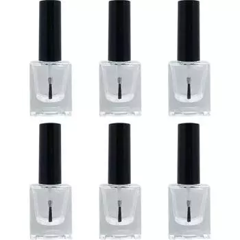 Контейнер для порций маникюра своими руками May Brown Nail Art, прозрачный + черный, 6 предметов