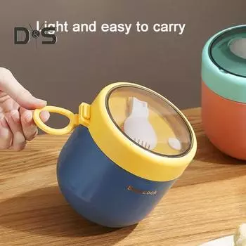 Контейнер для приготовления еды пищевого качества на 600/800 мл с крышками, удобная чашка для парфе, контейнер для переноски 600ML розовый