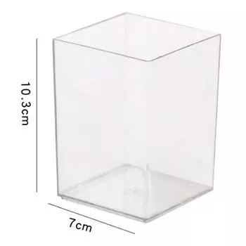 Контейнер для ручек с косой вставкой, прозрачный пластиковый органайзер для ручек, ящик для хранения, школьные принадлежности, настольный офисный держатель для карандашей для макияжа