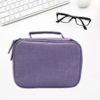 Контейнер для ручек с краской, сумка для хранения с ручкой, большая вместительная застежка-молния, портативный водонепроницаемый дорожный пенал-органайзер чёрный