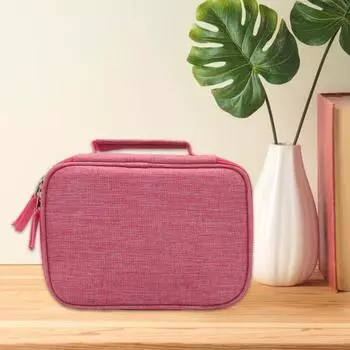 Контейнер для ручек с краской, сумка для хранения с ручкой, большая вместительная застежка-молния, портативный водонепроницаемый дорожный пенал-органайзер чёрный