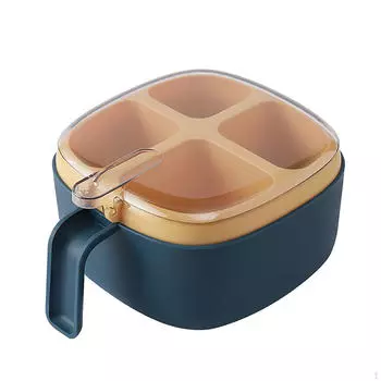 , Контейнер для специй, 4 отделения, банки с крышкой, органайзер для кухонной стойки, розовый