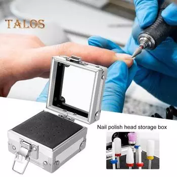 Контейнер для сверл для ногтей, большая емкость для хранения, компактный, прочный, настольный, 25 слотов, держатель для сверл для ногтей, товары для маникюрного магазина розовый