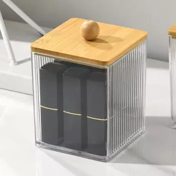 Контейнер для ватного диска, тампон для макияжа, шариковый держатель, банка, пылезащитный дозатор Qtip для