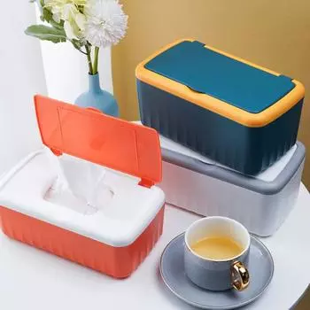 Контейнер для влажных салфеток, водонепроницаемый, экологически чистый, полезный, для домашнего офиса, для комнаты M белый