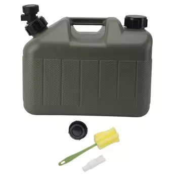 Контейнер для воды для кемпинга, 10 л, большая емкость, квадратный зеленый автомобильный кувшин для хранения воды с краном