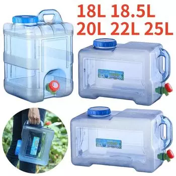 Контейнер для воды для кемпинга, портативный автомобильный резервуар для воды, большая емкость для воды на открытом воздухе с краном, принадлежности для пикника