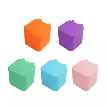 Контейнер для заправки на вынос, 180 мл, маленькая силиконовая чашка с герметичной силиконовой крышкой, подходит для ланч-боксов, пикников и путешествий One Size светло-зеленый