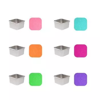 Контейнер для заправки на вынос, 60 мл, маленькая чашка из нержавеющей стали с герметичной силиконовой крышкой, подходит для ланч-боксов, пикников и путешествий One Size оранжевый